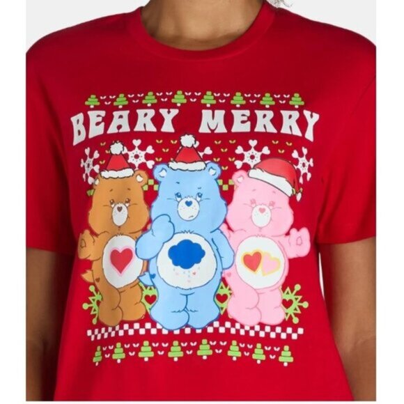 NEW M Women's Care Bears Christmas Tee - Picture 2 of 3